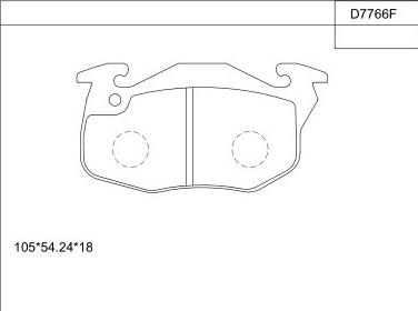 Asimco KD7766F - Kit de plaquettes de frein, frein à disque cwaw.fr