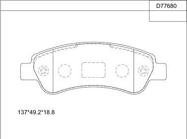 Asimco KD77680 - Kit de plaquettes de frein, frein à disque cwaw.fr