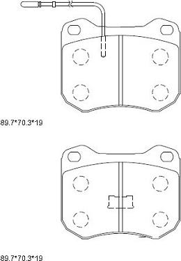 Asimco KD7768 - Kit de plaquettes de frein, frein à disque cwaw.fr