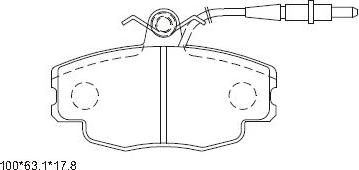 Asimco KD7767 - Kit de plaquettes de frein, frein à disque cwaw.fr