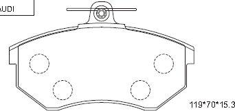 Asimco KD7700D - Kit de plaquettes de frein, frein à disque cwaw.fr