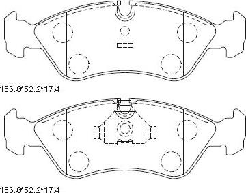 Asimco KD7707 - Kit de plaquettes de frein, frein à disque cwaw.fr