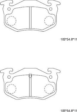 Asimco KD7719 - Kit de plaquettes de frein, frein à disque cwaw.fr