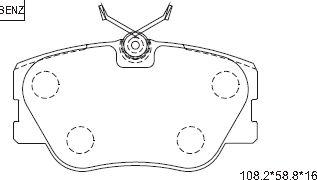 Asimco KD7715 - Kit de plaquettes de frein, frein à disque cwaw.fr