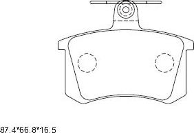 Asimco KD7716 - Kit de plaquettes de frein, frein à disque cwaw.fr