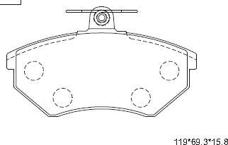 Asimco KD7710 - Kit de plaquettes de frein, frein à disque cwaw.fr