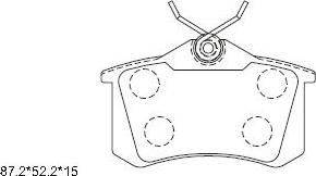 Asimco KD7711 - Kit de plaquettes de frein, frein à disque cwaw.fr