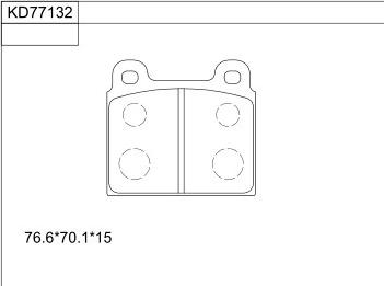 Asimco KD77132 - Kit de plaquettes de frein, frein à disque cwaw.fr