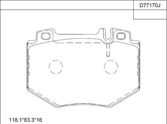 Asimco KD77170 - Kit de plaquettes de frein, frein à disque cwaw.fr