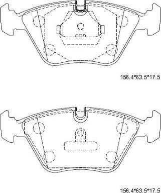 Asimco KD7717F - Kit de plaquettes de frein, frein à disque cwaw.fr