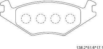 Asimco KD7789 - Kit de plaquettes de frein, frein à disque cwaw.fr