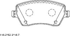 Asimco KD7785F - Kit de plaquettes de frein, frein à disque cwaw.fr