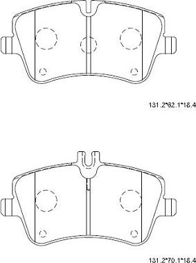 Asimco KD7786 - Kit de plaquettes de frein, frein à disque cwaw.fr