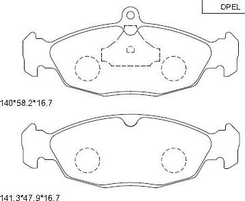 Asimco KD7732 - Kit de plaquettes de frein, frein à disque cwaw.fr