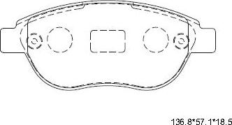 Asimco KD7720F - Kit de plaquettes de frein, frein à disque cwaw.fr