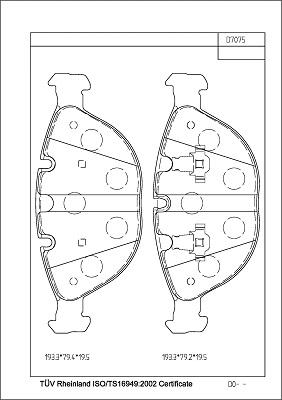 Asimco KD77216 - Kit de plaquettes de frein, frein à disque cwaw.fr