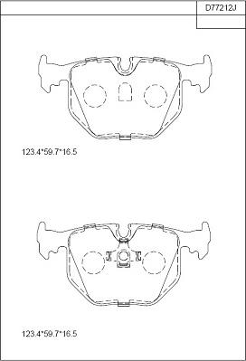 Asimco KD77212 - Kit de plaquettes de frein, frein à disque cwaw.fr