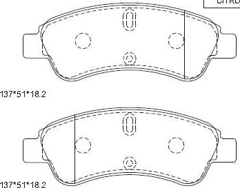 Asimco KD7722 - Kit de plaquettes de frein, frein à disque cwaw.fr