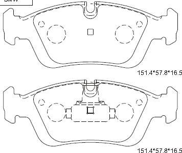 Asimco KD7774F - Kit de plaquettes de frein, frein à disque cwaw.fr