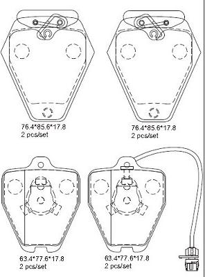 Asimco KD7773 - Kit de plaquettes de frein, frein à disque cwaw.fr