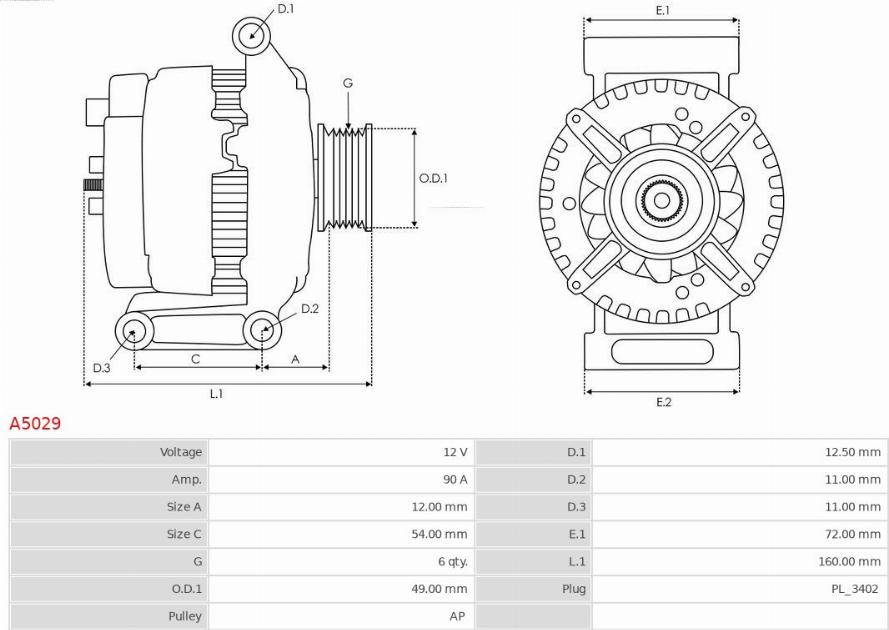 AS-PL A5029 - Alternateur cwaw.fr