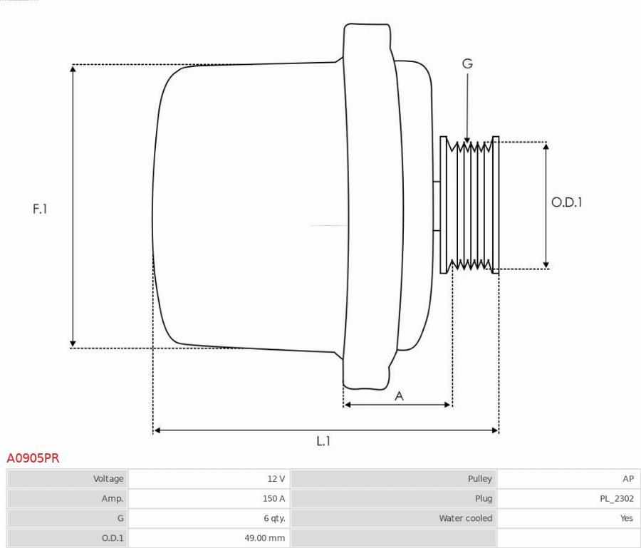 AS-PL A0905PR - Alternateur cwaw.fr