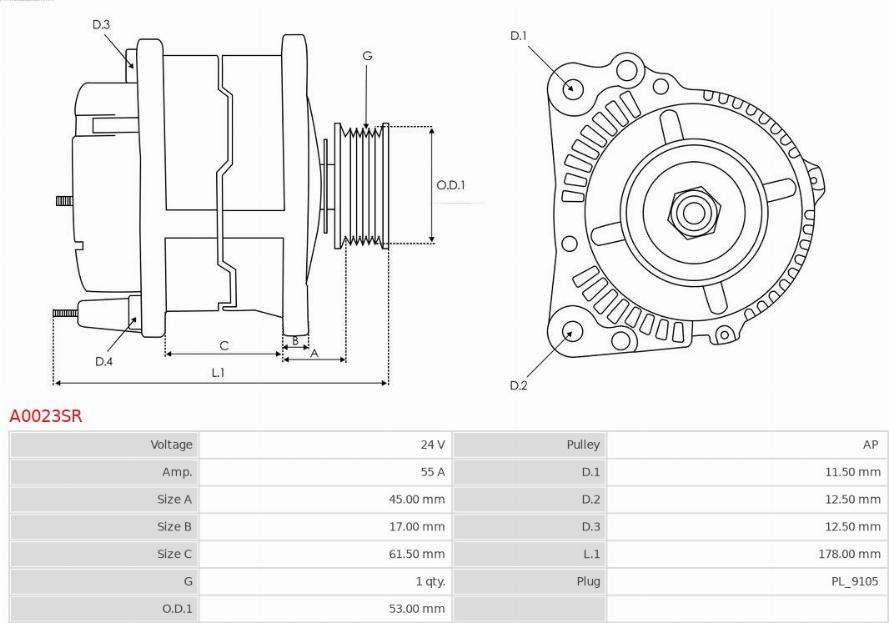 AS-PL A0023SR - Alternateur cwaw.fr