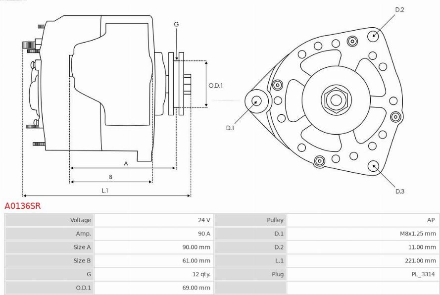 AS-PL A0136SR - Alternateur cwaw.fr