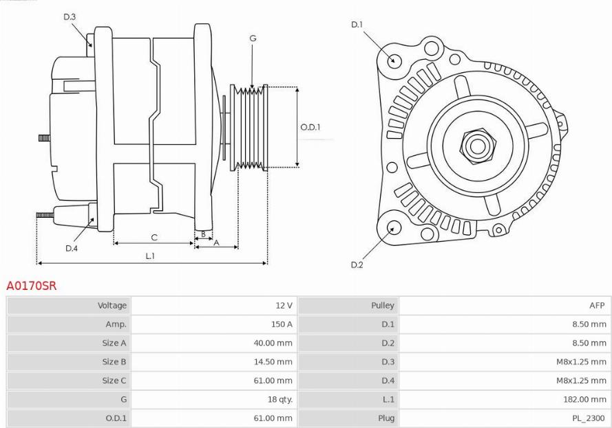 AS-PL A0170SR - Alternateur cwaw.fr