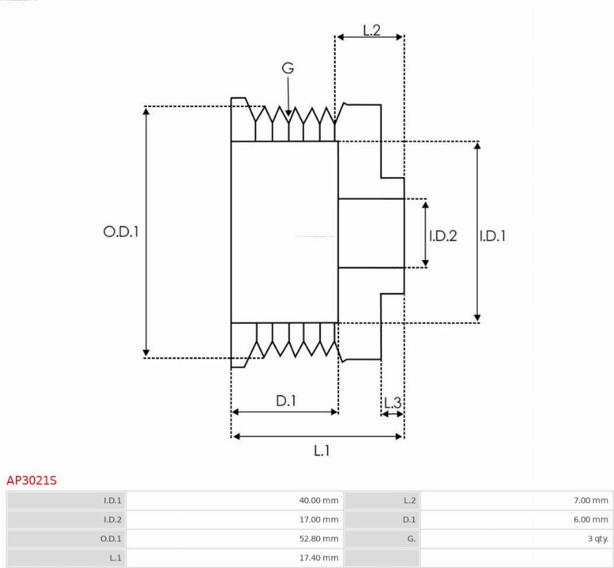 AS-PL AP3021S - Poulie, alternateur cwaw.fr