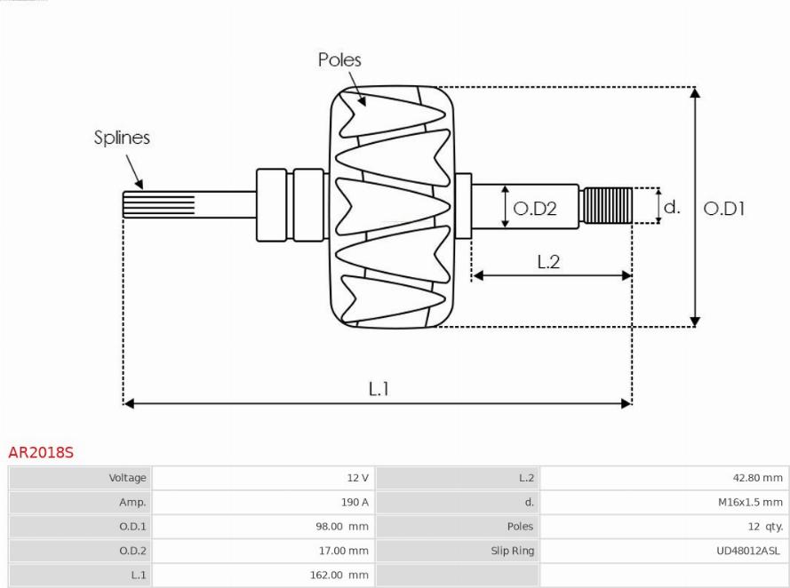 AS-PL AR2018S - Rotor, alternateur cwaw.fr