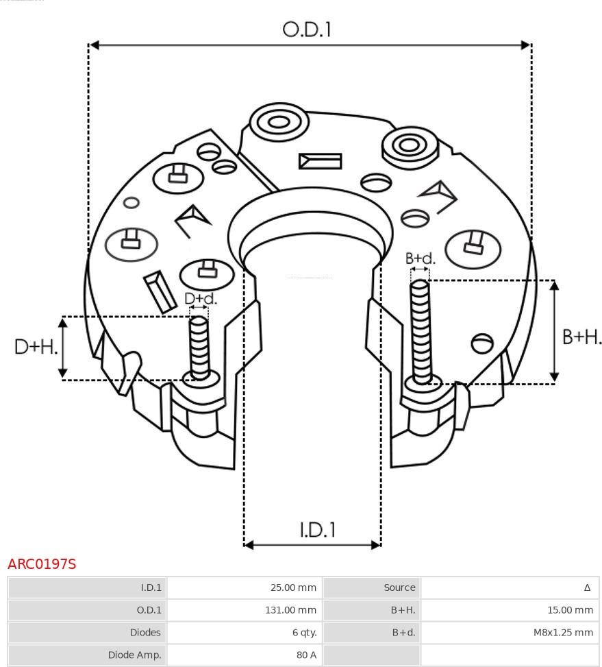 AS-PL ARC0197S - Fixation, bride de transmission d’alternateur cwaw.fr