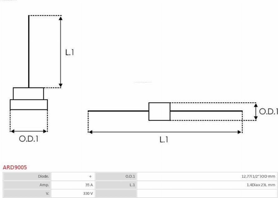 AS-PL ARD9005 - Pont de diodes, alternateur cwaw.fr