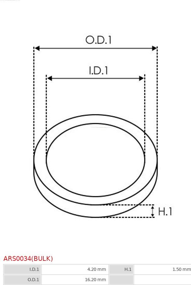 AS-PL ARS0034(BULK) - Kit de réparation, alternateur cwaw.fr