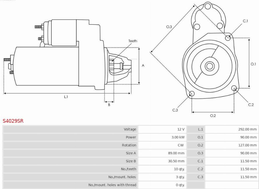 AS-PL S4029SR - Démarreur cwaw.fr