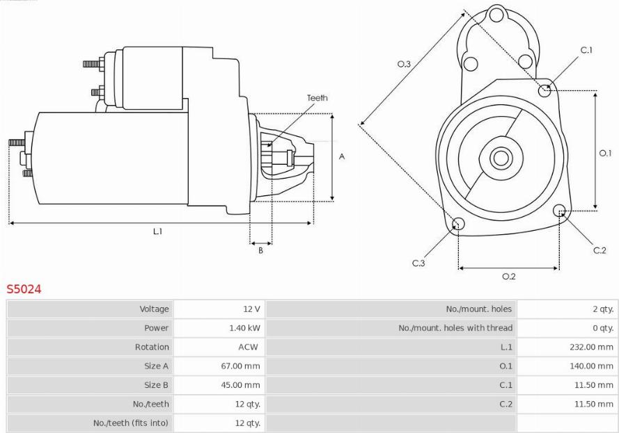 AS-PL S5024 - Démarreur cwaw.fr