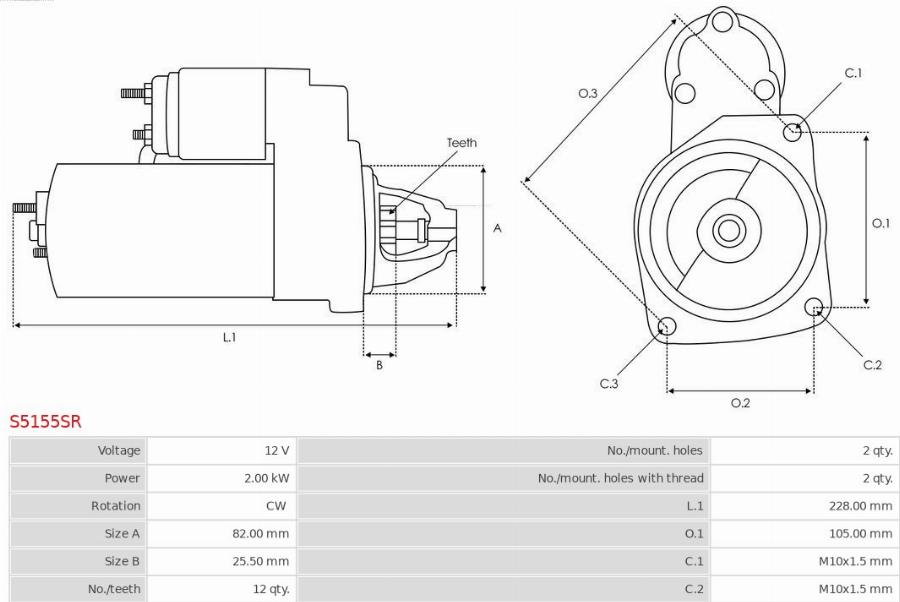 AS-PL S5155SR - Démarreur cwaw.fr