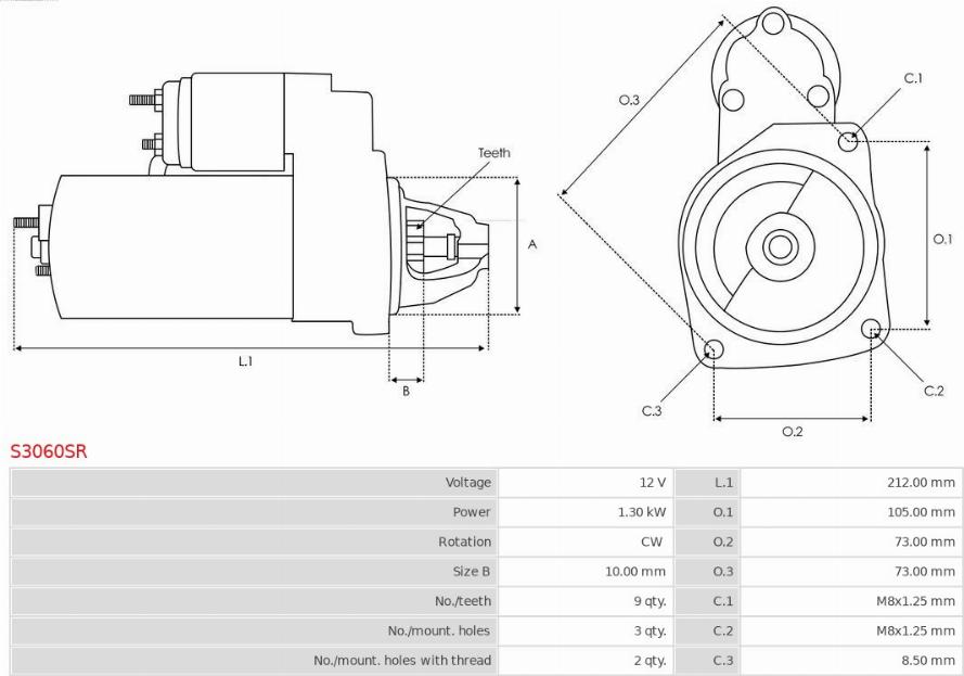 AS-PL S3060SR - Démarreur cwaw.fr