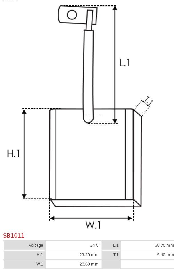 AS-PL SB1011 - Balais, démarreur cwaw.fr