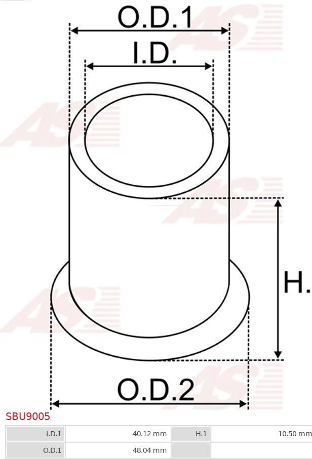 AS-PL SBU9005 - Douille, arbre de démarreur cwaw.fr