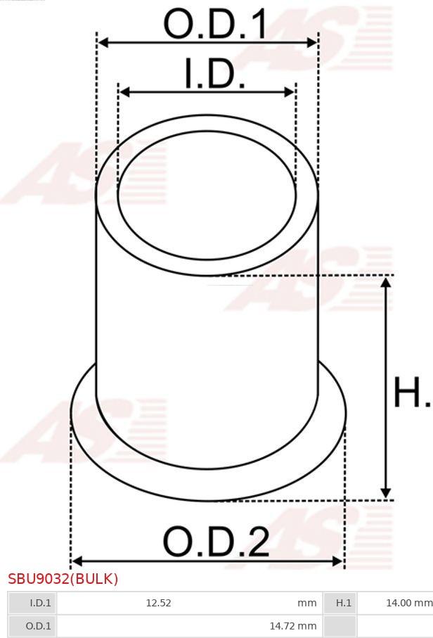 AS-PL SBU9032(BULK) - Douille, arbre de démarreur cwaw.fr