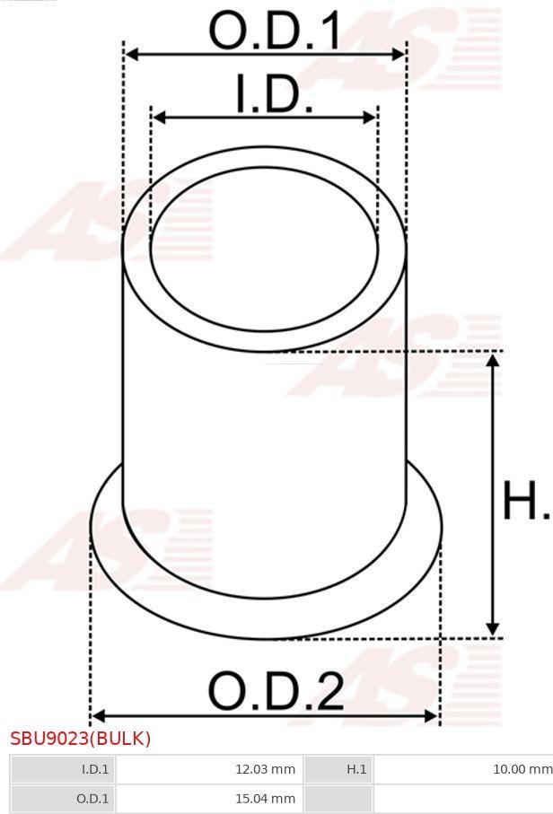 AS-PL SBU9023(BULK) - Douille, arbre de démarreur cwaw.fr