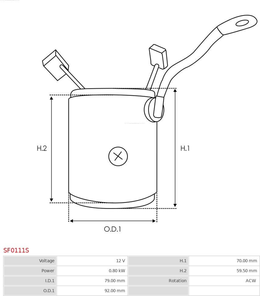 AS-PL SF0111S - Inducteur, démarreur cwaw.fr