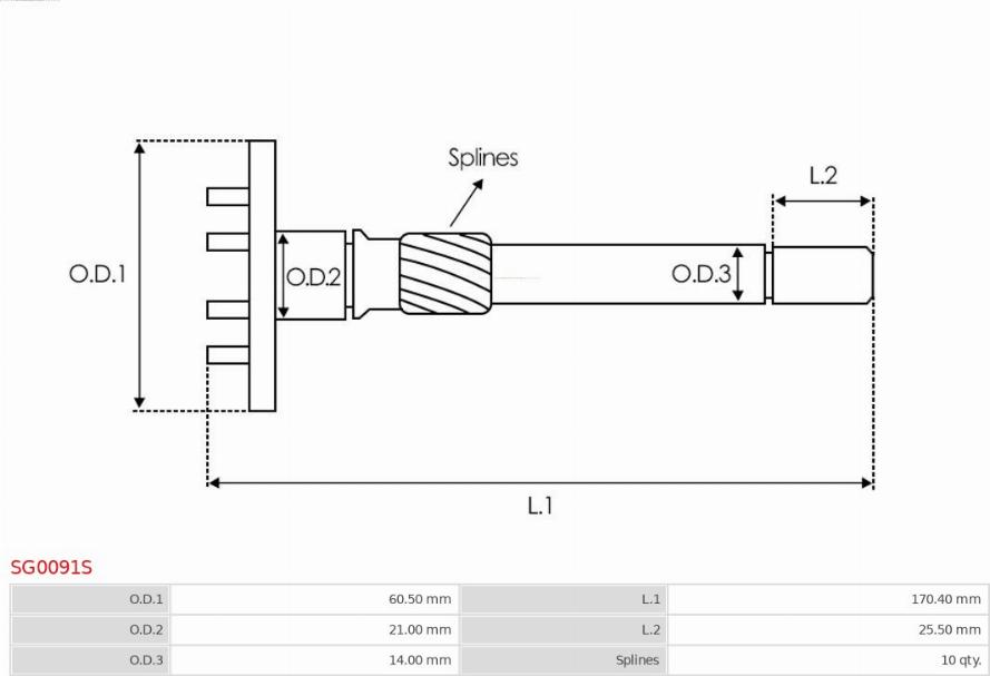 AS-PL SG0091S - Kit de réparation, démarreur cwaw.fr