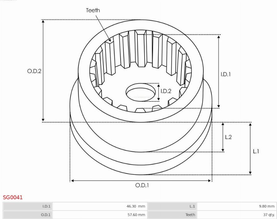 AS-PL SG0041 - Kit de réparation, démarreur cwaw.fr