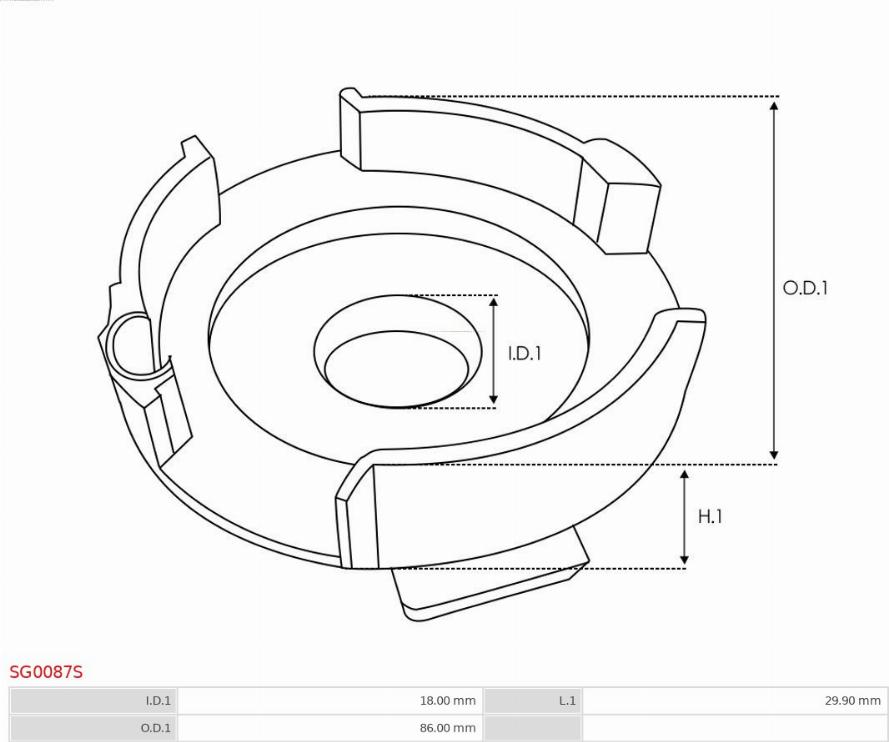 AS-PL SG0087S - Kit de réparation, démarreur cwaw.fr