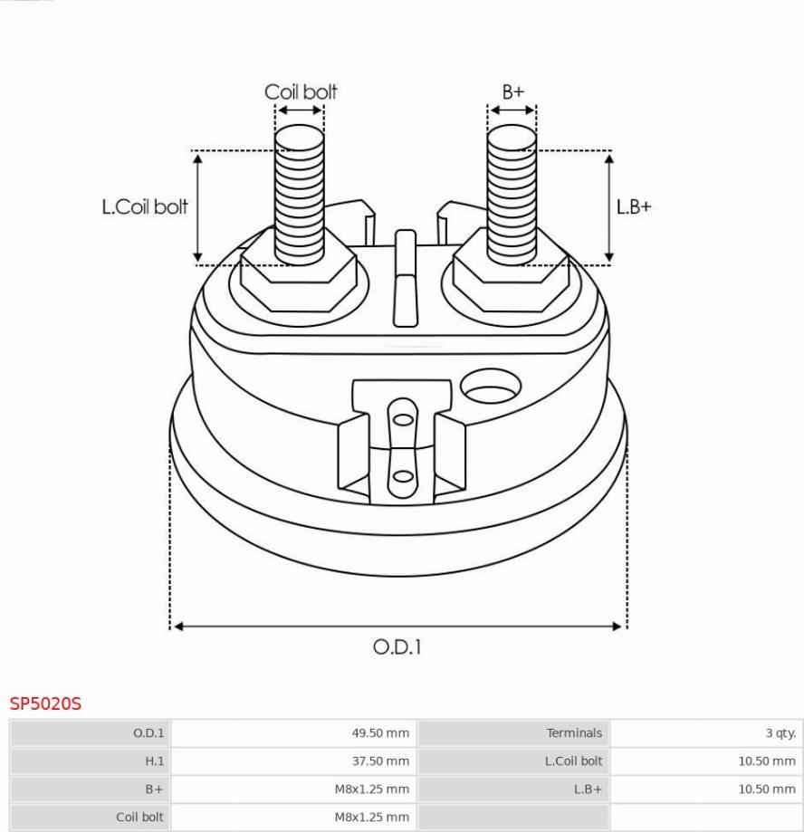 AS-PL SP5020S - Kit de réparation, démarreur cwaw.fr