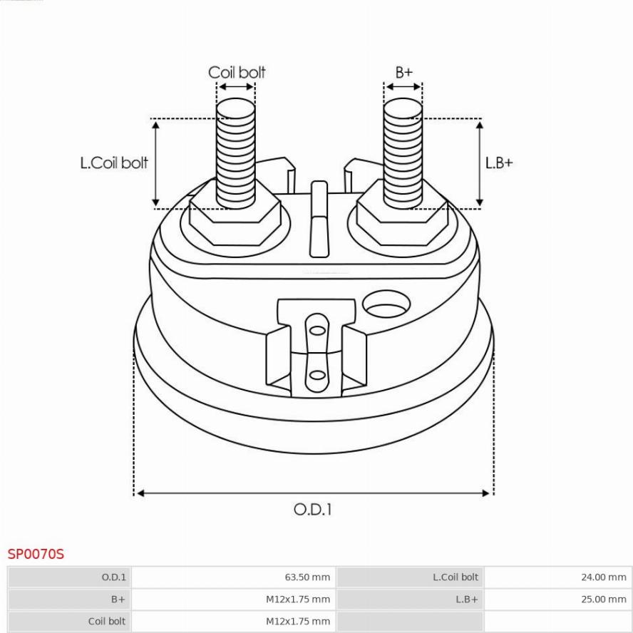 AS-PL SP0070S - Kit de réparation, démarreur cwaw.fr