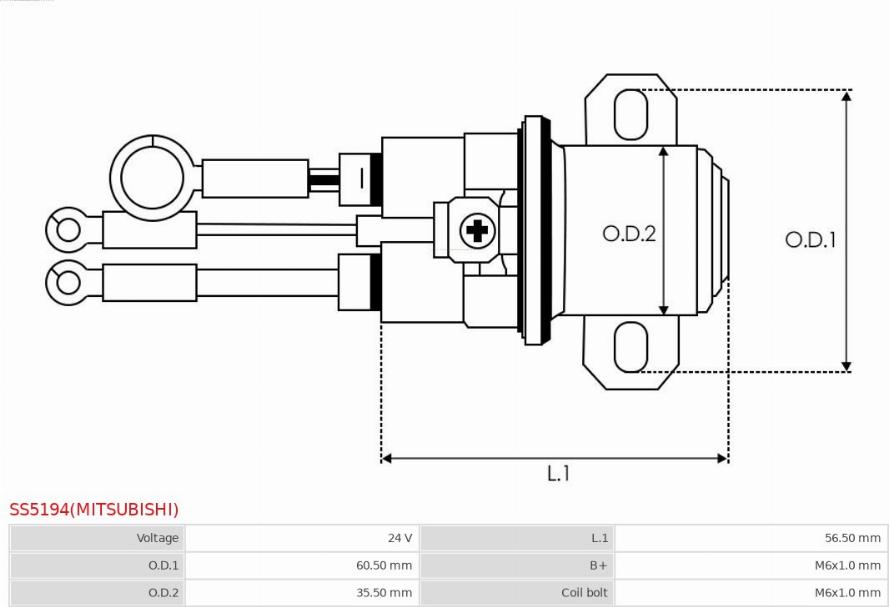 AS-PL SS5194(MITSUBISHI) - Contacteur, démarreur cwaw.fr