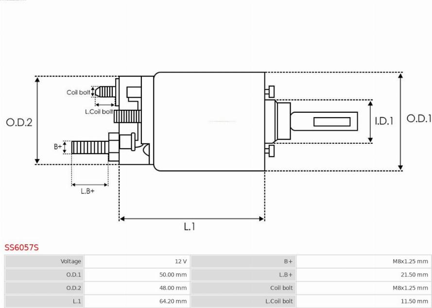 AS-PL SS6057S - Contacteur, démarreur cwaw.fr